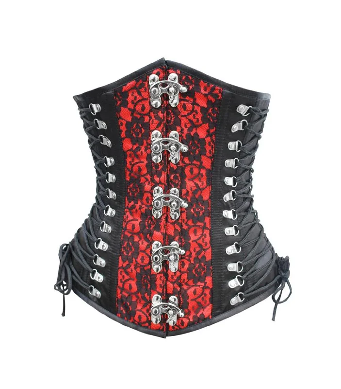 Black/Red Waist Reducing Underbust Corset