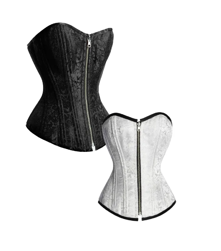 Black /White Reversible Overbust Waist Training Corset