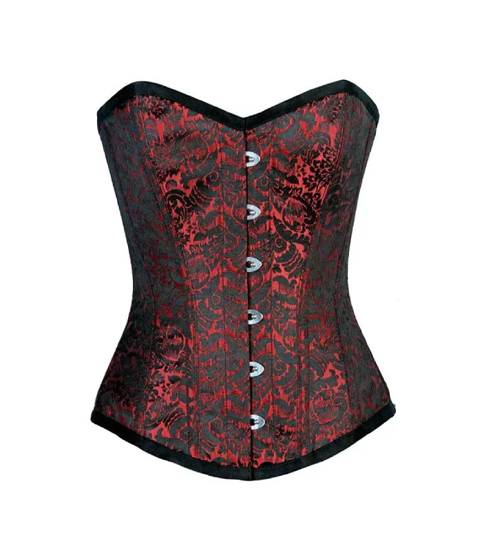 Red Brocade Authentic Overbust Corset