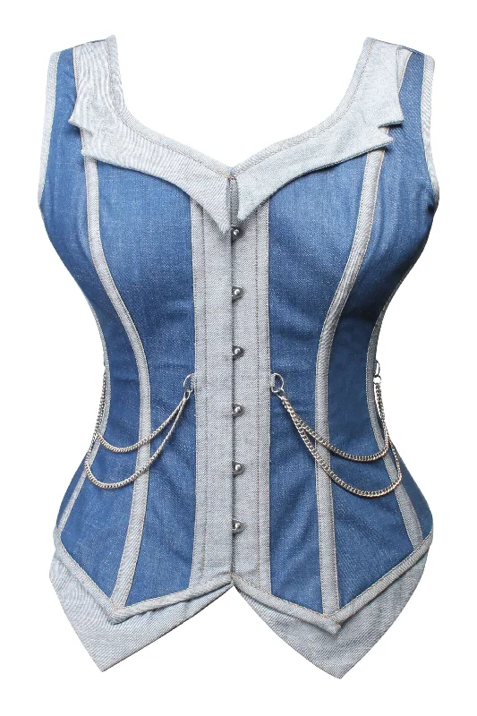 Double Denim WaistCoat Corset