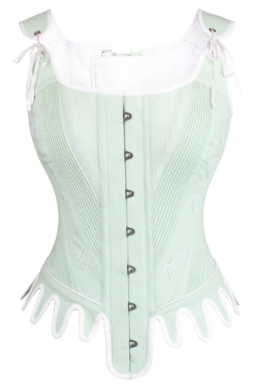 Historically Inspired Spearmint Corset top