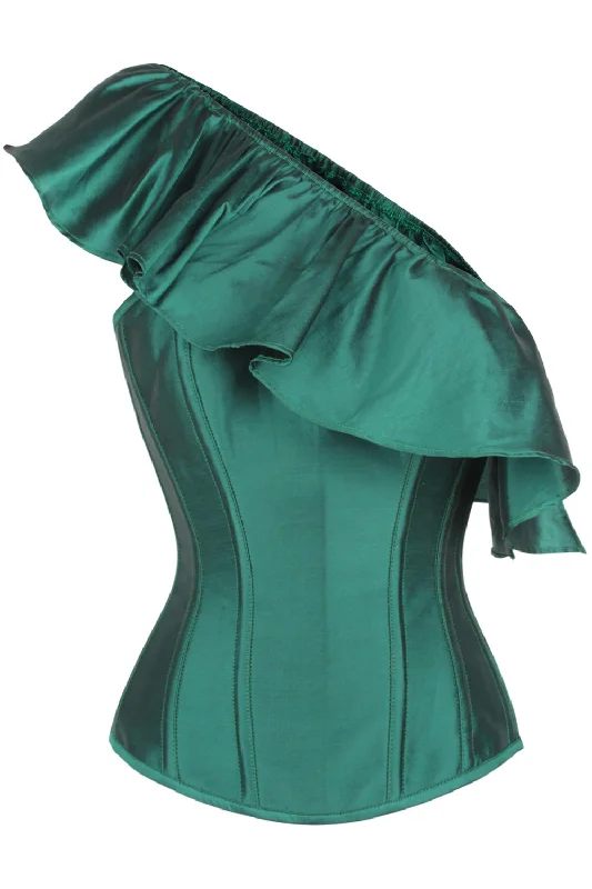 Off the Shoulder Emerald Green Corset Top