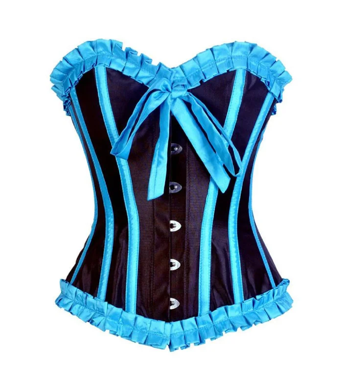 Quintella Black Satin Authentic Overbust Corset