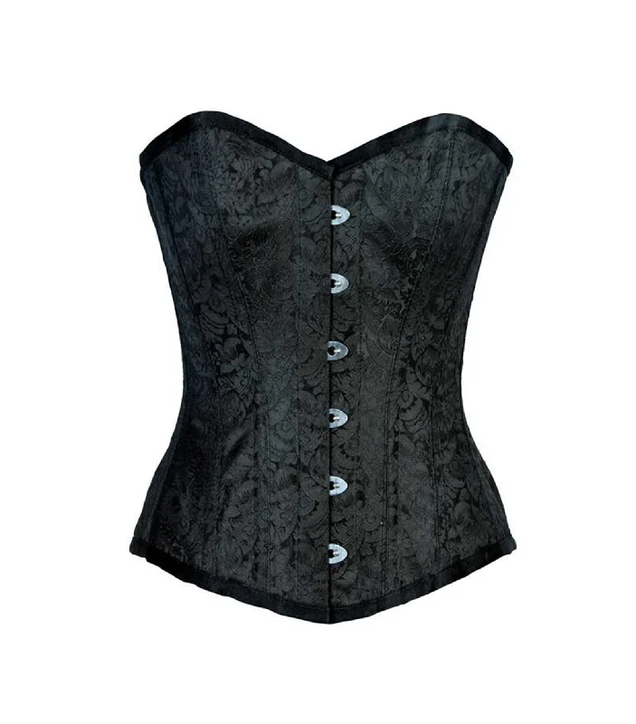 Black Brocade Authentic Overbust Corset