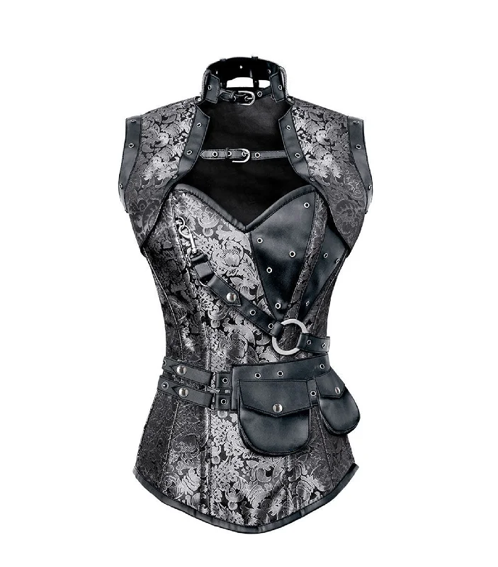 Silver Overbust Corset