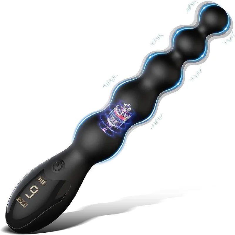 Firm, Rippled Silicone Beads Graduating Anal Vibrators with Display Design