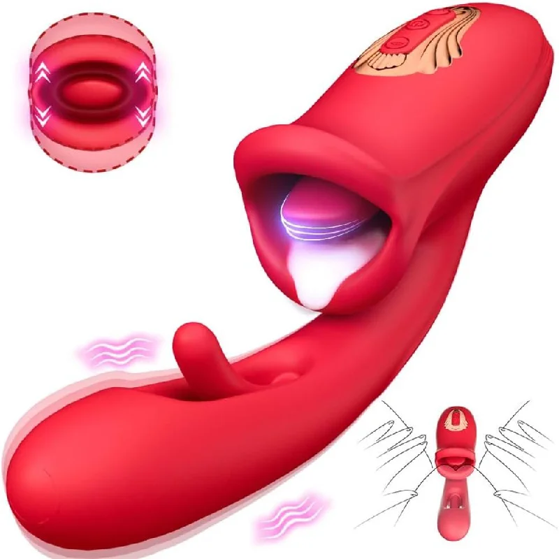 Amara - G Spot Flapping Vibrator with Kissing Function & Vibrating Tongue