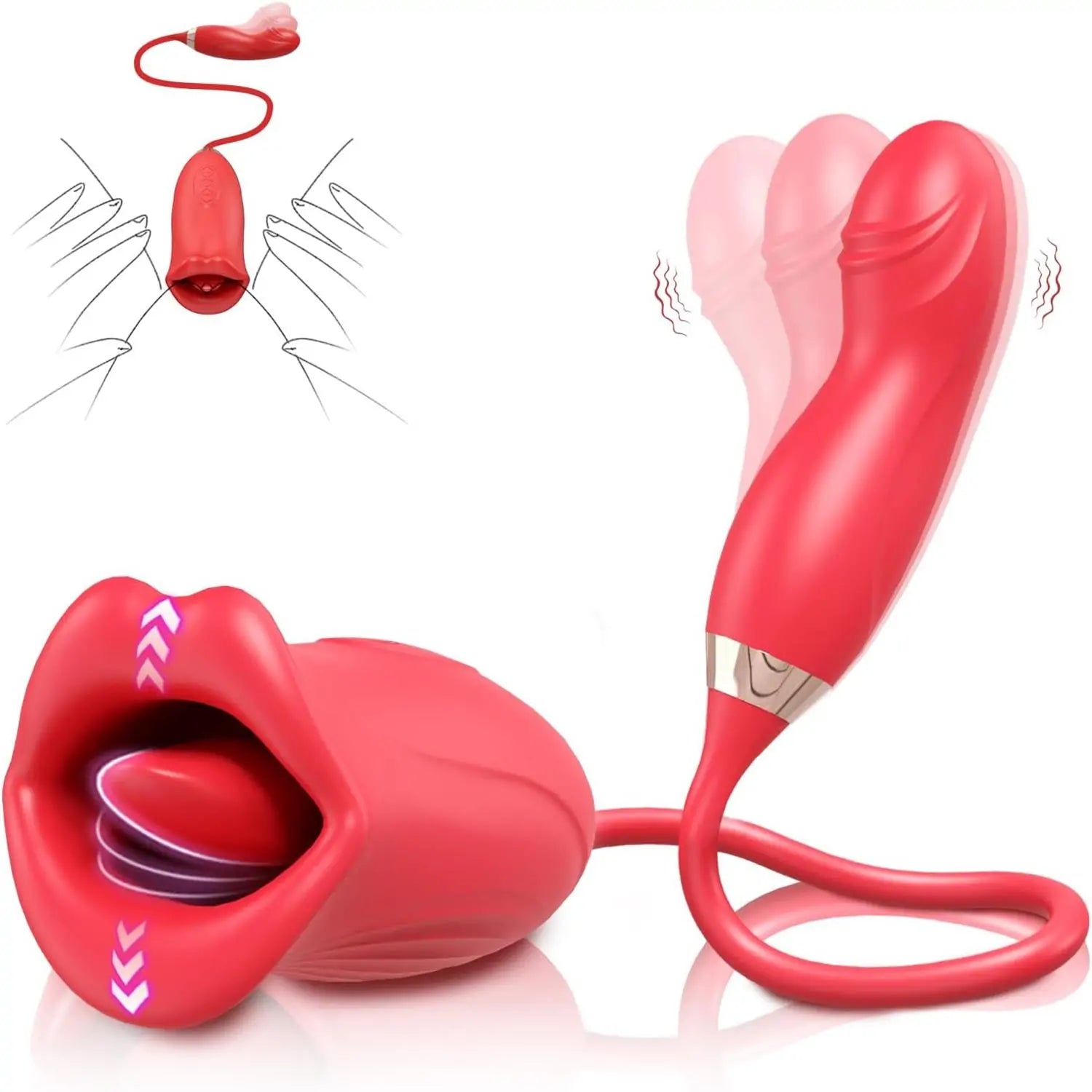 Amara Pro - Clitoral Kissing Function Stimulator with Finger Snapping Egg Vibrator