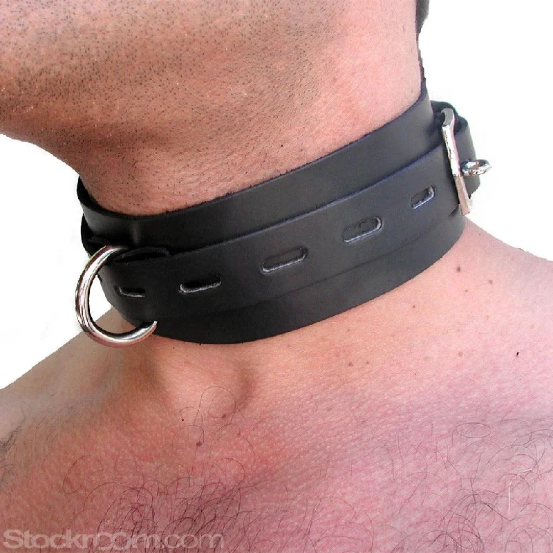 Black Buckling Leather Collar