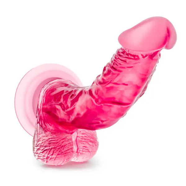 Blush B Yours Sweet 'n Hard 7 Realistic 8.5 in. Dildo with Balls & Suction Cup Pink