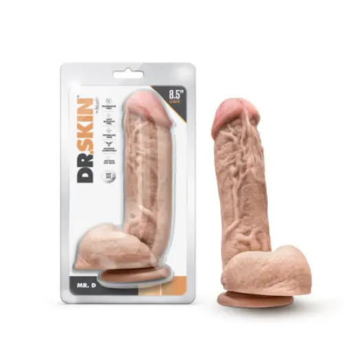 Blush Dr. Skin Mr. D 8.5 in. Dildo with Balls Beige