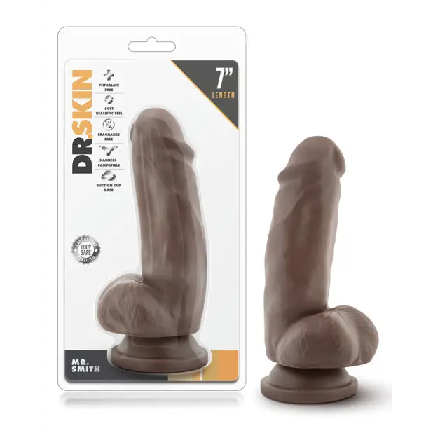 Blush Dr Skin Mr Smith 6 Dildo W/suction Cup Chocolate "