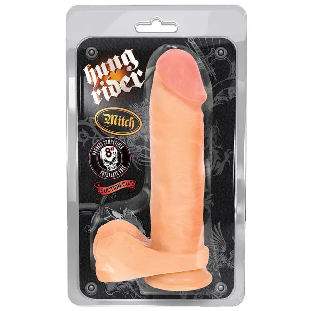 Blush Hung Rider Mitch Realistic 9.5 in. Dildo with Balls & Suction Cup Beige