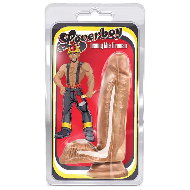 Blush Loverboy Manny The Fireman Realistic 7 in. Dildo with Balls & Suction Cup Tan