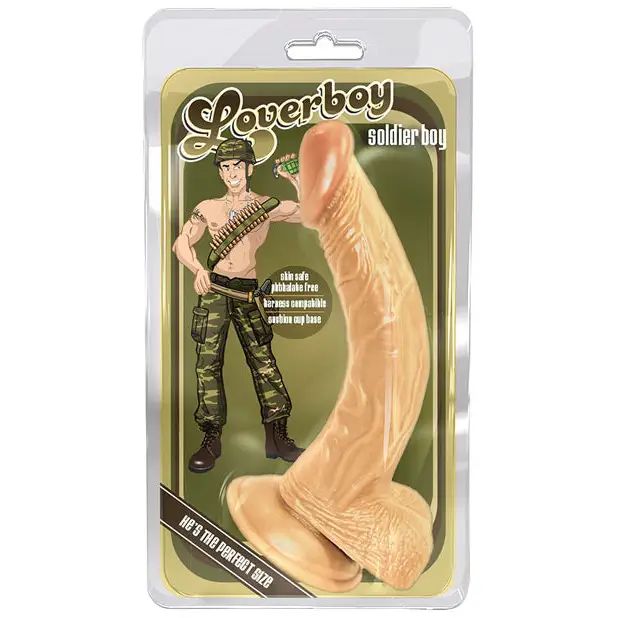 Blush Loverboy Soldier Boy Realistic 8 in. Dildo with Balls & Suction Cup Beige