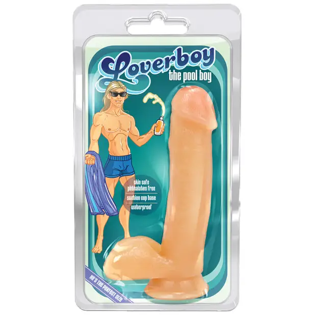 Blush Loverboy The Pool Boy Realistic 7 in. Dildo with Balls & Suction Cup Beige