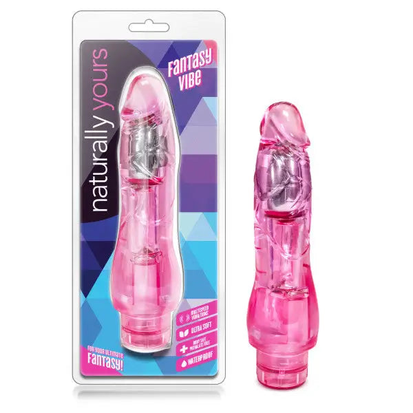 Blush Naturally Yours Fantasy Vibe Realistic 8.5 in. Vibrating Dildo Blue