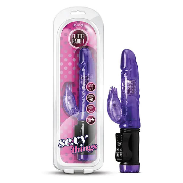 Blush Sexy Things Flutter Rabbit Dual Stimulation Vibrator Purple