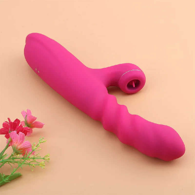 Pulsating Clitoral Tongue Licking & Thrusting Dildo Vibrator