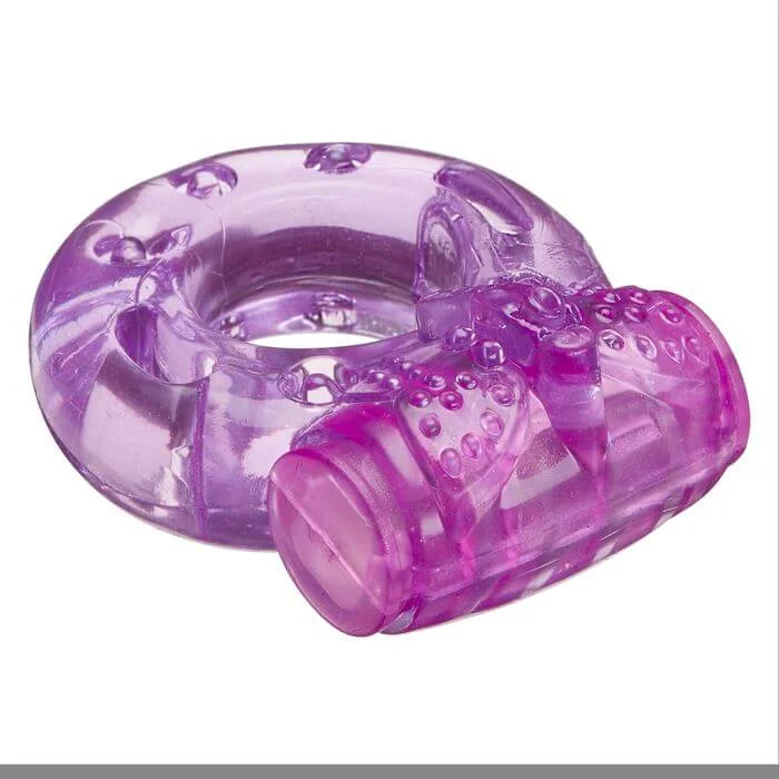 Cloud 9 Novelties Pleasure Tickler Vibrating Cock Ring Purple