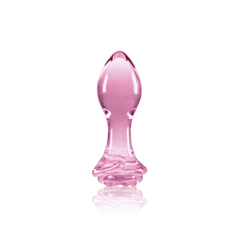 Crystal Rose Butt Plug - Pink