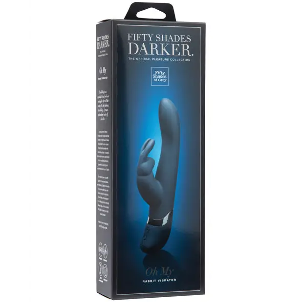 Fifty Shades Darker Oh My Rechargeable Silicone Rabbit Vibrator Blue