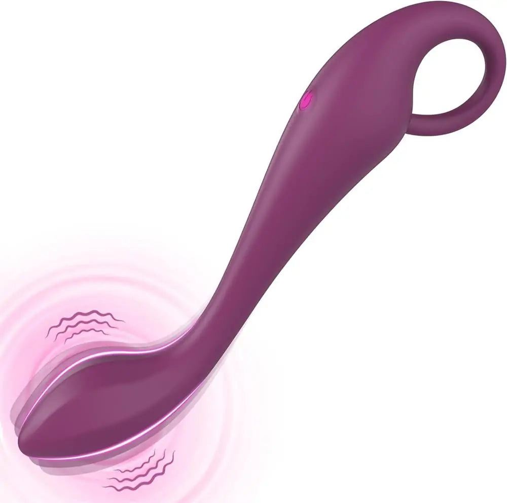 Portable Handle Smooth Insertable G Spot Clitoral Vibrator with 7 Vibrating Modes