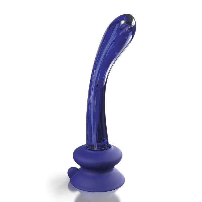 Icicles No. 89 Blue Glass Suction Cup Dildo