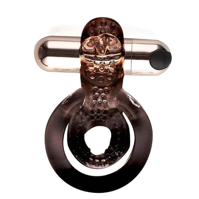 Jayden Rose Gold Rechargeable Vibrating Erection Ring - 10 Function