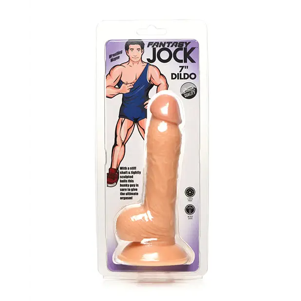 Jock Wrestling Wayne 7 in. Dildo with Balls Light