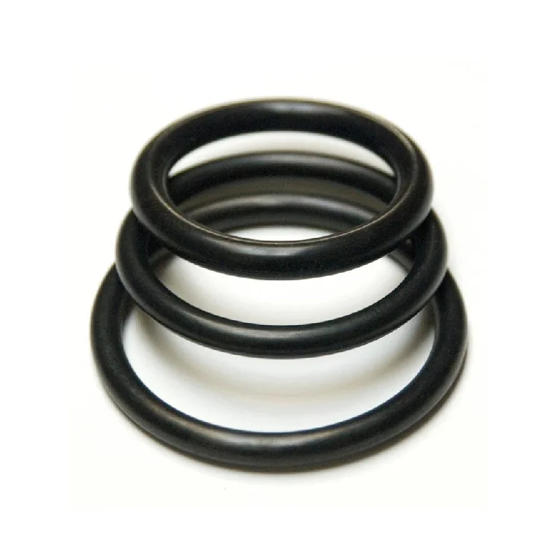 KinkLab Rubber Cock Rings, 3-Pack