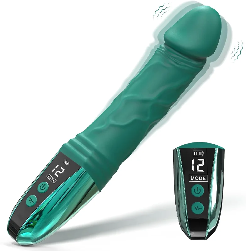 Big Boy Large Dildo Vibrator LED Display Screen with 12 Powerful Vibrations