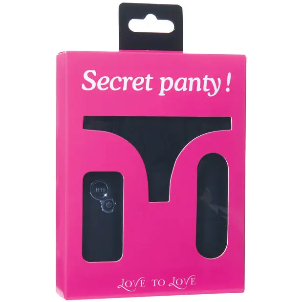 Love to Love Secret Panty Vibrating Panty Set Black