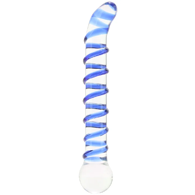 Mr. Swirly 6.5 Inch G-Spot Glass Dildo