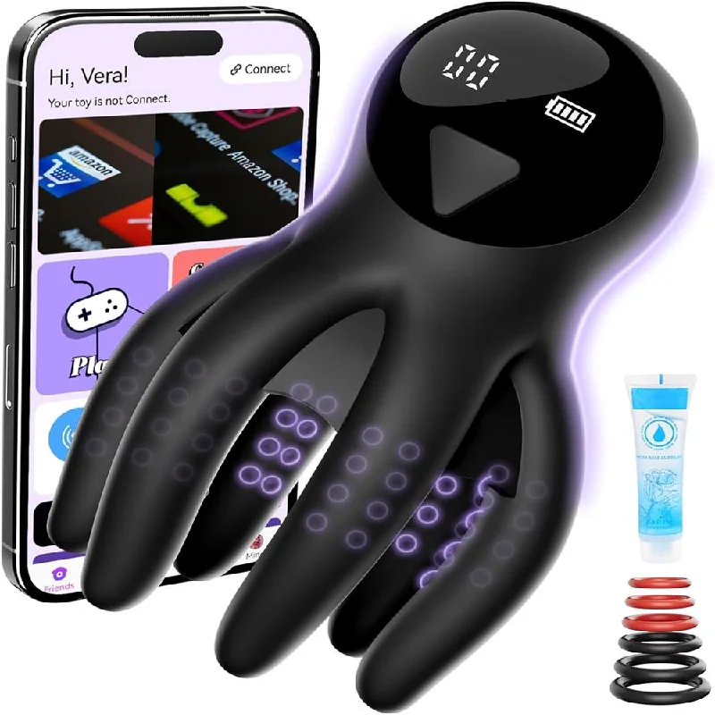 Octopus Glans Stroker with APP Control 10 Vibration for Penis Training Prolong Endurance