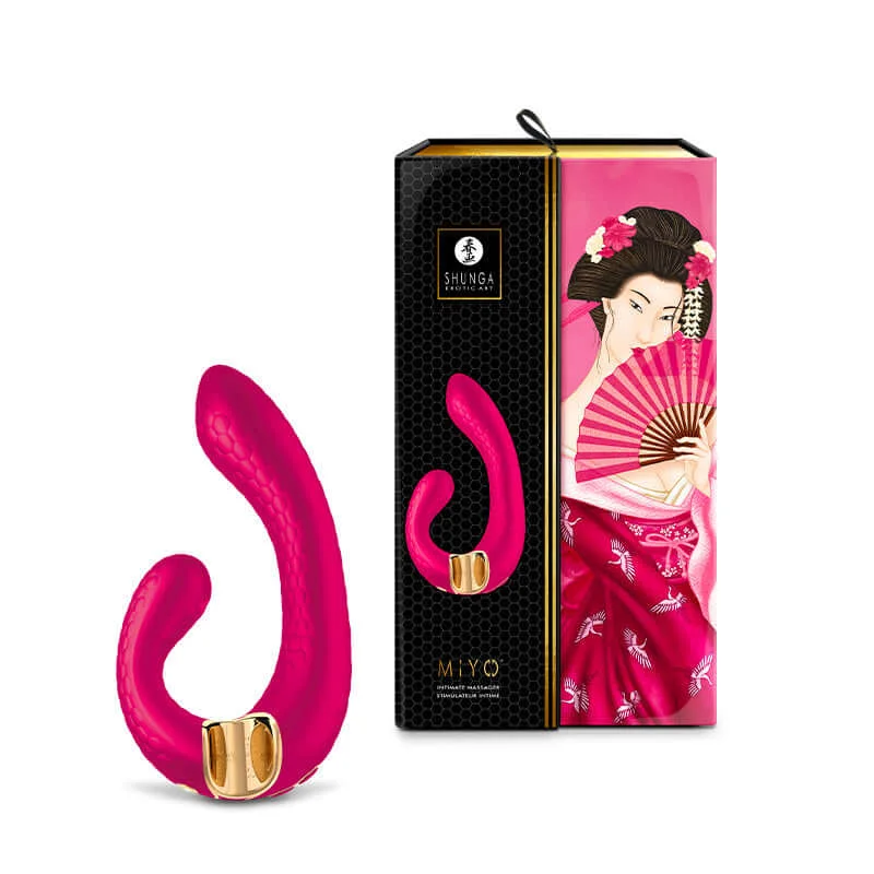 Shunga Miyo Intimate Massager Raspberry Dark Pink Vibrator