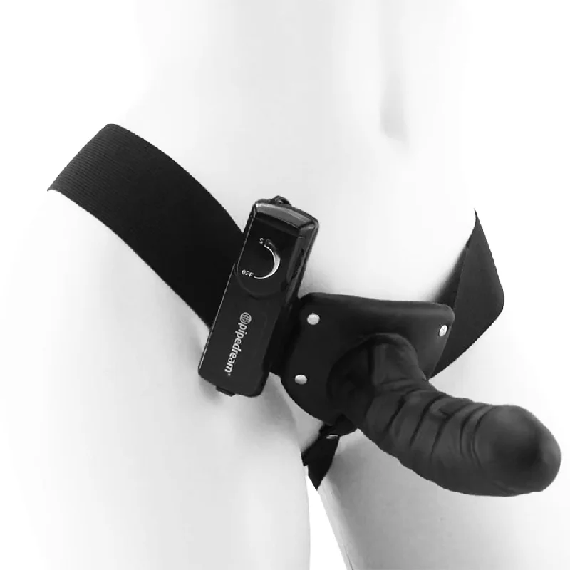 Fetish Fantasy Hollow Vibrating Strap-On in Black