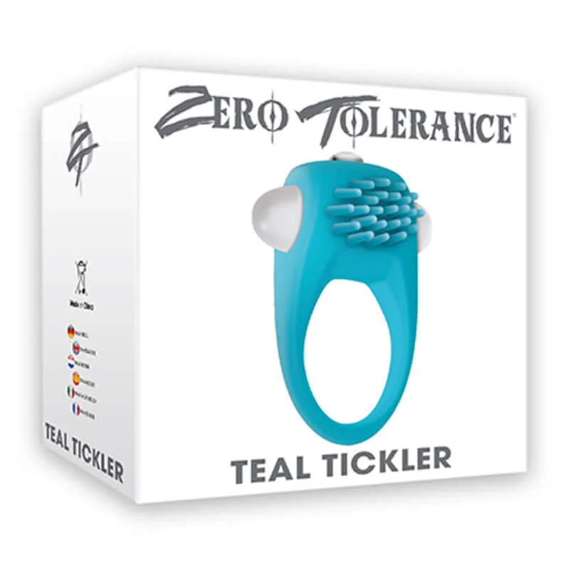 Enhance Intimacy with Teal Tickler Vibrating Cock Ring | Zero Tolerance