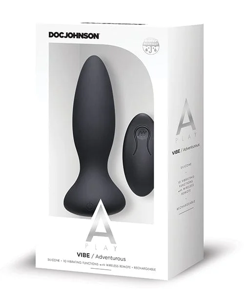 A Play Rechargeable Silicone Adventurous Anal Plug with Remote