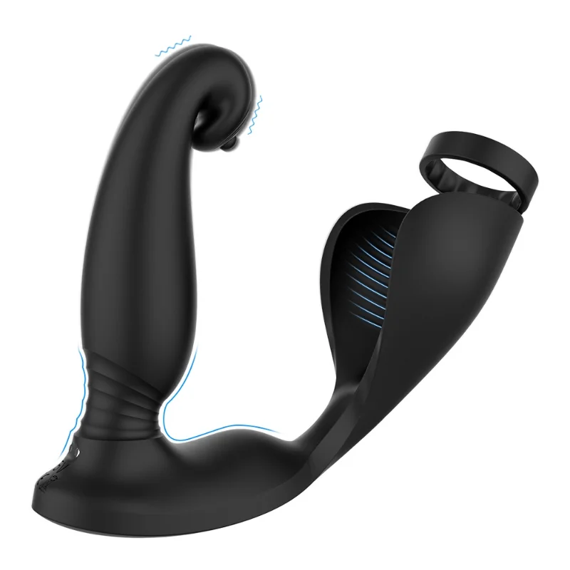 AdultLuxe Triple Targeter 3 in 1 Prostate Massager + Cock Ring with Remote