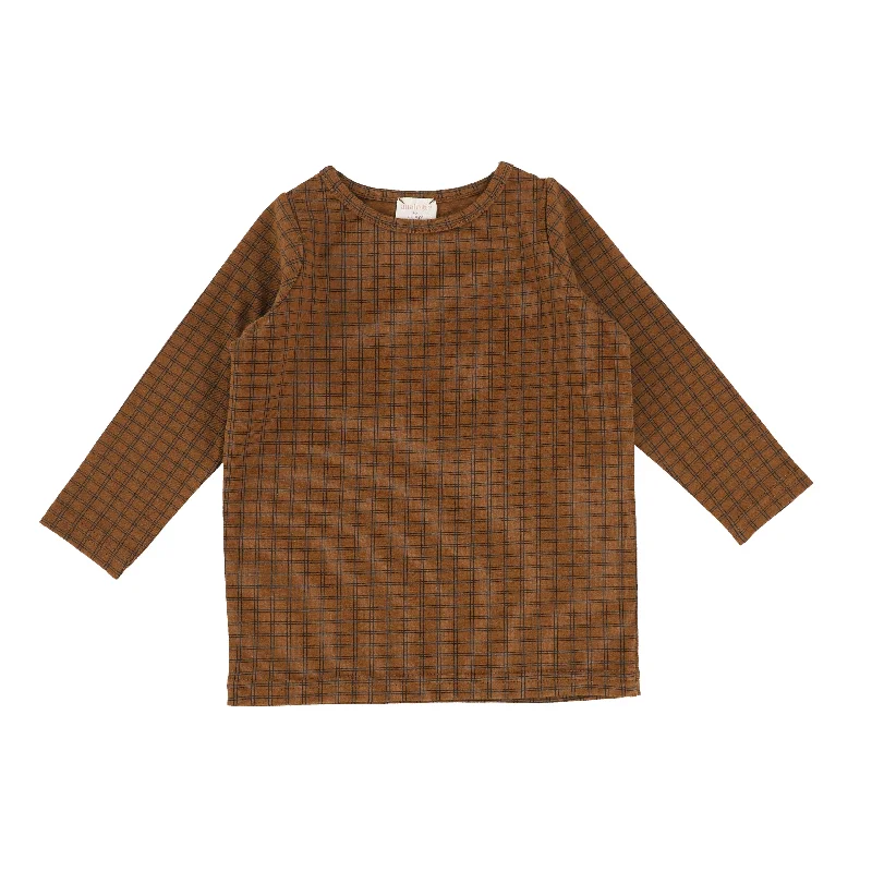 Analogie Checked Tee - Caramel