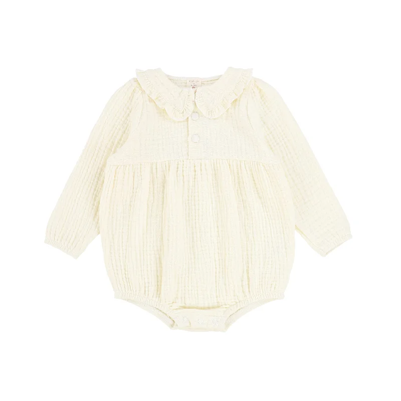 Analogie Muslin Girls Romper - Cream