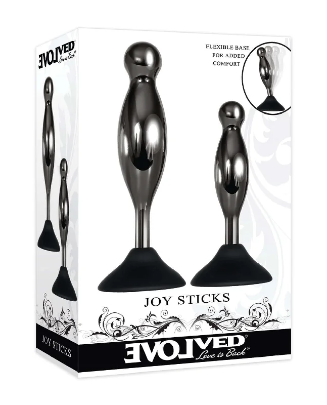 Evolved Joy Sticks 2 Pieces Butt Plug Black