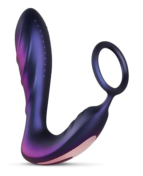 Hueman Black Hole Anal Vibrator with cock Ring - Purple