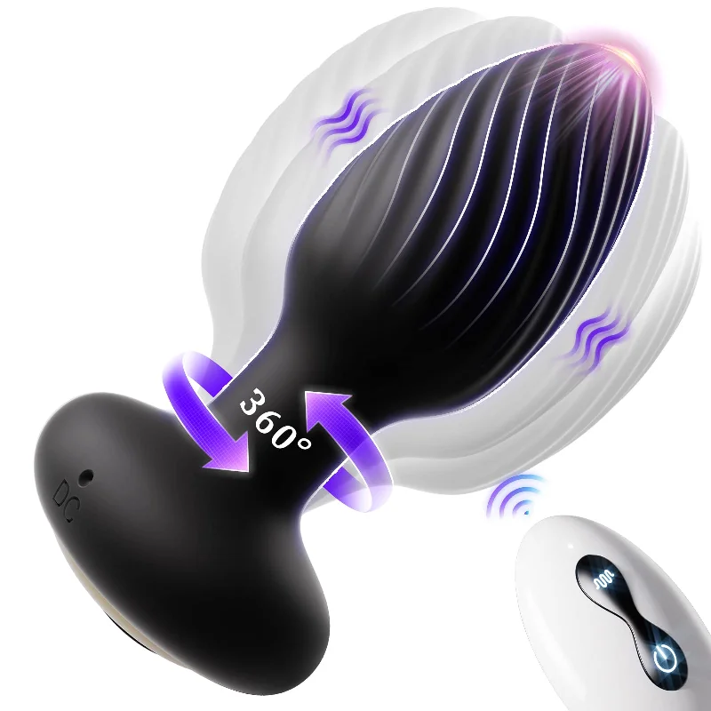 Rotating Anal Plug - Vibrating & USB Charging