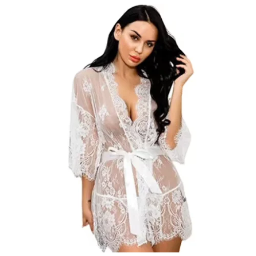 Sexy Lace Kimono Robe